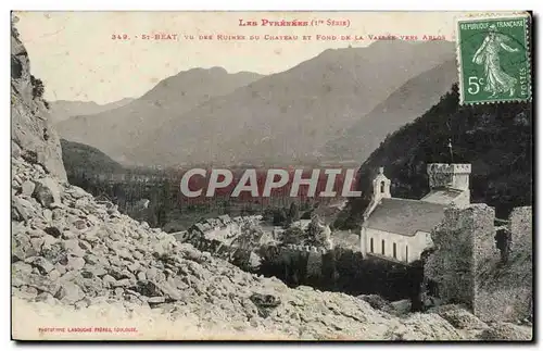 Saint Beat - Vue des Ruines du Chateau et Fond de la Vallee - Cartes postales