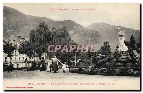 Luchon - Le Parc des Quinconces et Statue de la Vallee du Lys - Ansichtskarte AK