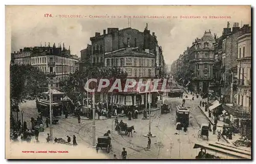 Tououse - Carrefour de la Rue d Alsace Lorraine - Ansichtskarte AK