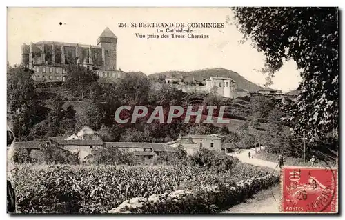 Saint Bertrand de Comminges - La Cathedrale - Vue prise des Trois Chemins Cartes postales