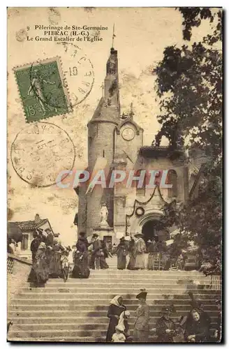 Pibrac - Le Grand Escalier de l&#39Eglise - Ansichtskarte AK
