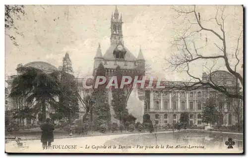 Toulouse - Le Capitole et le Donjon - Vue prise de la rue d&#39Alsace Lorraine - Ansichtskarte AK