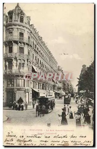 Toulouse - La Rue Alsace Lorraine - Angle Lafayette - Cartes postales