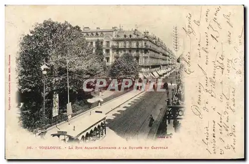 Toulouse - La Rue d&#39Alsace Lorraine et le Square du Capitole - Cartes postales