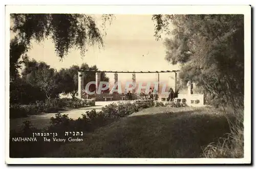 Israe - Netanya - Natanya - The Victory Garden - Hebrew Script - Cartes postales