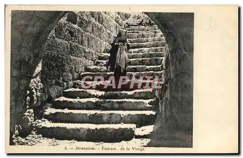 Israel - Jerusalem - Escalier - Fontaine de la Vierge - Cartes postales