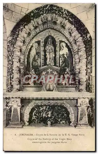 Israel - Jerusalem - Crypte de la Nativite de la T S Vierge Marie - Nativity of the Virgin Mary Cartes postales