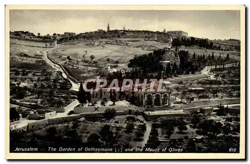 Israel - Jerusalem - The Garden of Gethsemane and the Mount of Olives Cartes postales