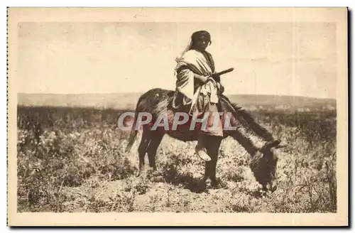 Israel - Sur la Route de Nazereth - Une Bergere - Shepardess - ane - donkey - Cartes postales