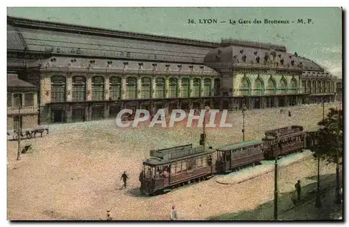 Lyon - La Gare des Brotteaux - train - Ansichtskarte AK