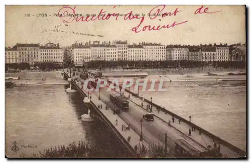 Lyon - Pont Lafayette - Quai des Brotteaux et de la Guillotiere - Ansichtskarte AK