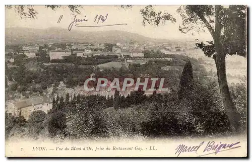 Lyon - Vue de Mont d&#39Or - prise du Restaurant Gay - Ansichtskarte AK