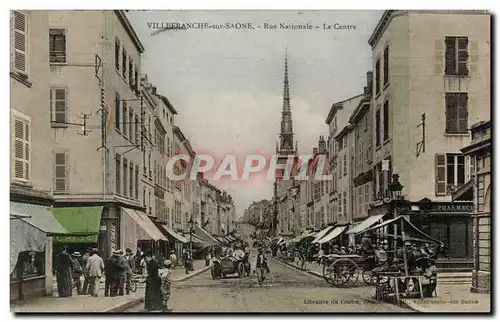 Villefranche sur Saone - Rue Nationale - Le Centre - Ansichtskarte AK