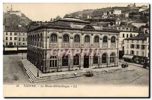 Vienne - Le Musee Bibliotheque - Ansichtskarte AK (library)