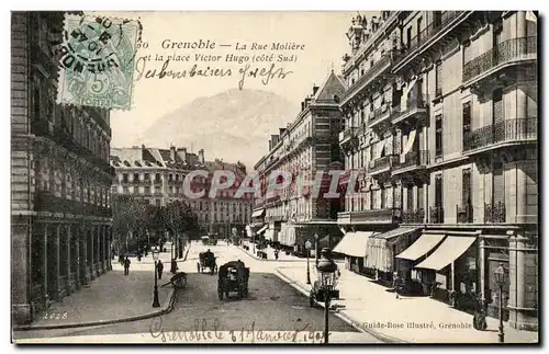 Grenoble - La Rue Moliere - La Place Victor Hugo - Cartes postales