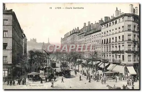 Lyon - Cours Gambetta - Ansichtskarte AK