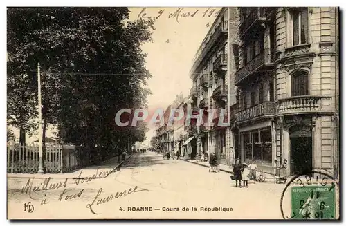 Roanne - Cours de la Republique - Rnfant - Cartes postales