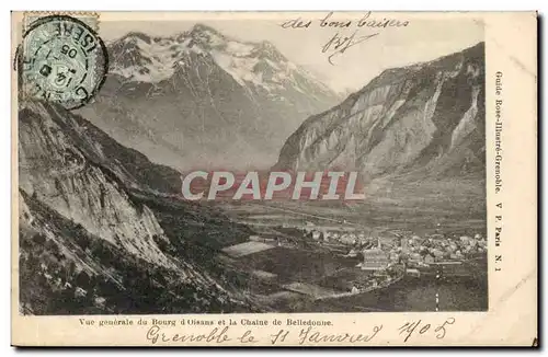 Vue Generale du Bourg d&#39Oisans a la Chaine de Belledonne - - Cartes postales