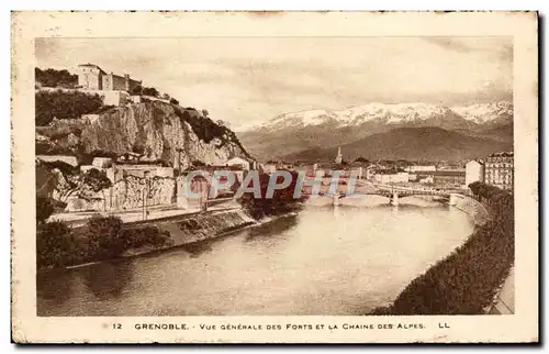 Grenoble - Vue Generale des Forts et la Chaine des Alpes - Cartes postales