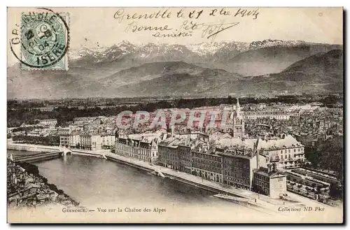 Grenoble - Vue sur la Chaine des Alpes - Cartes postales