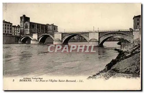 Romans - Le Pont et l&#39Egise Saint Bernard - Ansichtskarte AK