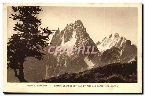 Chamonix - Grands Charmoz 3445 m et Aiguille Blaittiere Ansichtskarte AK