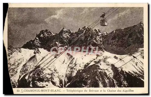 Chamonix - Mont Blanc - Telepherique du Brevent et la Chaine des Aiguilles - Cartes postales