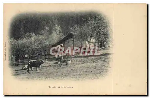 Chalet de Montagne - Vache Cow - Cartes postales