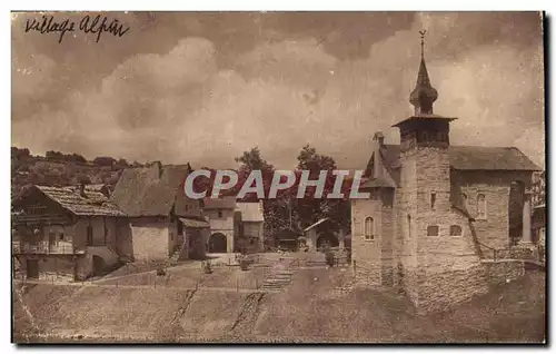 Exposition Internationale de Lyon - Village Alpin - Le Four Banal et l&#39Eglise - Cartes postales