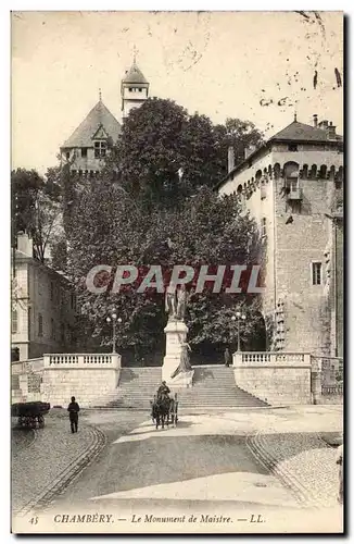 Chambery - Le Monument de Maistre Cartes postales