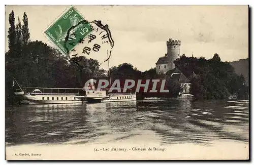 Lac d&#39Annecy - Chateau de Duignt - bateau - boat - Cartes postales