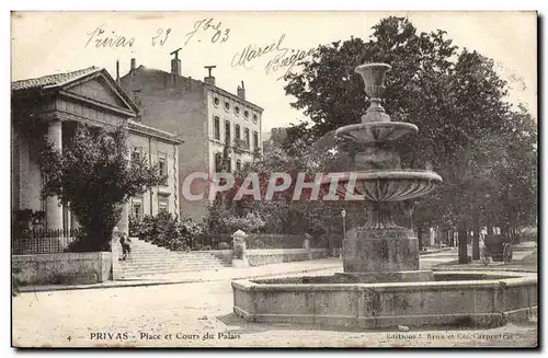 Privas - Place et Cours du Palais - Cartes postales