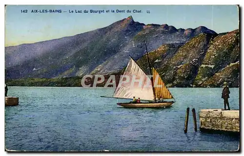 Aix les Bains - Lac du Bourget - Dent du Chat - Voilier - Sailboat - bateau - Cartes postales