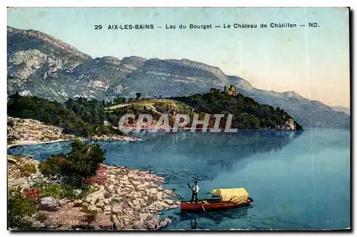 Aix les Bains - Lac du Bourget - Chateau de Chatillon - bateau - boat - - Ansichtskarte AK