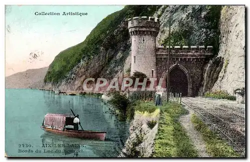 Aix les Bains - Bord du Lac du Bourget - bateau - boat - Ansichtskarte AK