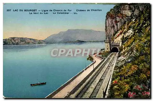 Aix les Bains - Lac du Bourget - Ligne de Chemin de Fer - Chateau de Chatillon - Ansichtskarte AK