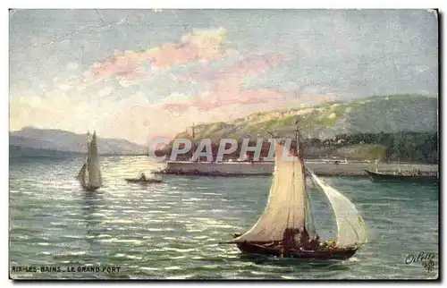 Aix les Bains - Le Grand Port - Voilier - saiboat - bateau - Cartes postales