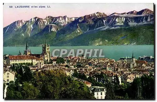 Suisse - Schweiz - Vaud - Lausanne et les Alpes - Ansichtskarte AK