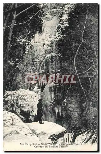 Le Dauphine - Sassenage - Les Gorges du Furon - Cascade de Parisien en Hiver Cartes postales