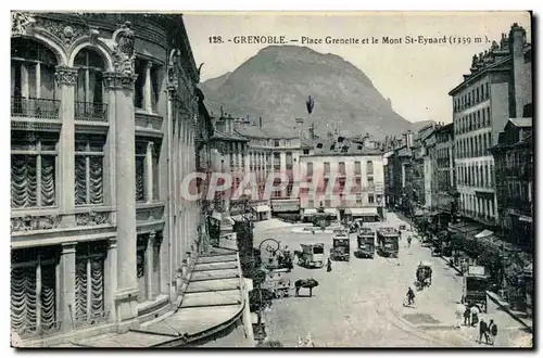 Grenoble - Place Grenette et le Mont St Eynard - autobus Cartes postales
