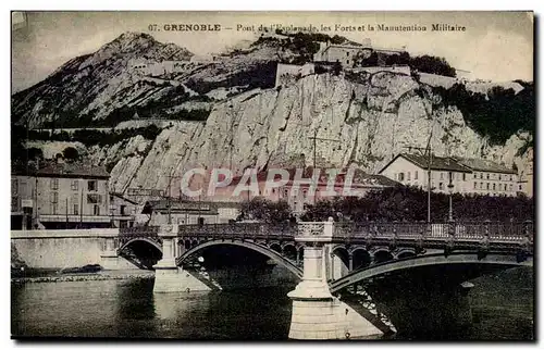 Grenoble - Pont de l&#39Esplanade - Les Forts et la Manutention Militaire Ansichtskarte AK