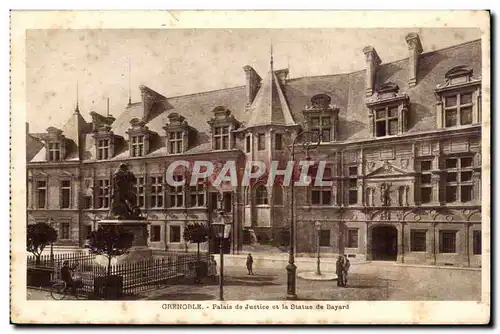 Grenoble - Palais de Justice et la Statue de Bayard Cartes postales