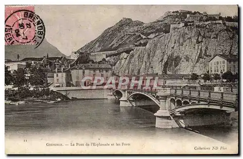 Grenoble - Le Pont de l&#39Esplanade et le Fort Cartes postales