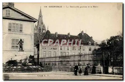 Grenoble - Sentinelle gauloise et la Mairie - Ansichtskarte AK