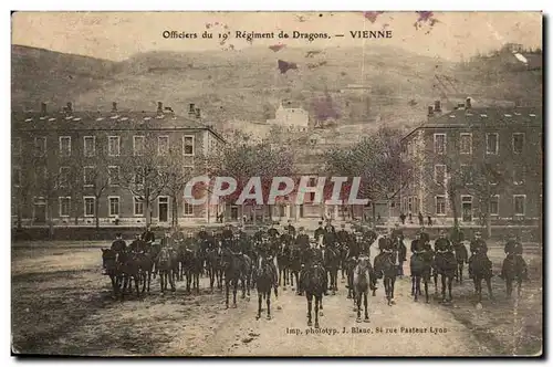 Vienne - Officiers de 10 Regiment de Dragons - Militaria - Cartes postales