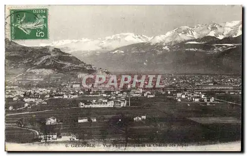 Grenoble - Vue Panoramique et la Chaine des Alpes- Ansichtskarte AK