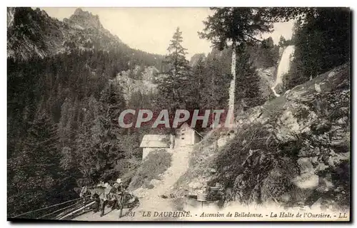 Le Dauphine - Ascension de Belledonne - La Halte de l&#39Oursiere - cheval - horse - Cartes postales