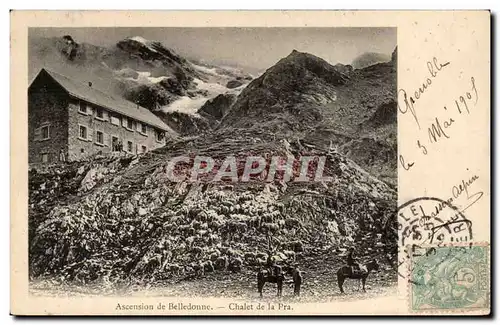 Ascension de Belledonne - Chalet de la Pra - ane - donkey - Cartes postales