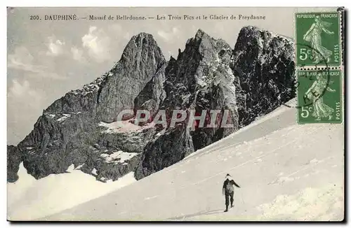 Dauphine - Massif de Belledone - Les Trois Pics et le Glacier de Freydanne - Ansichtskarte AK