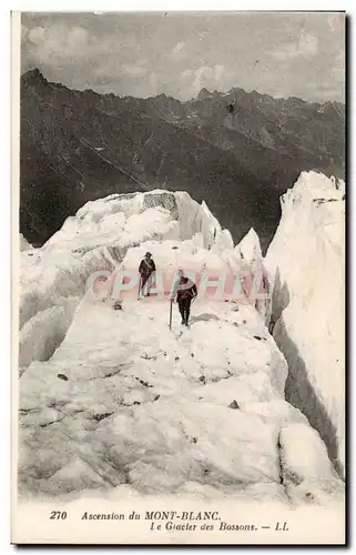 Ascension du Mont Blanc Ansichtskarte AK Le glacier des Bossons alpinisme)